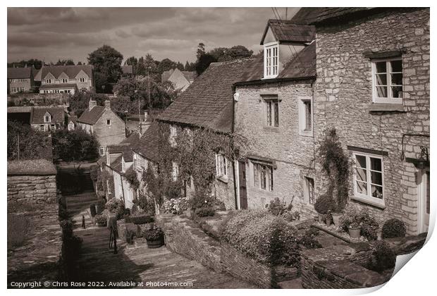 Tetbury, The Chipping Steps Print by Chris Rose