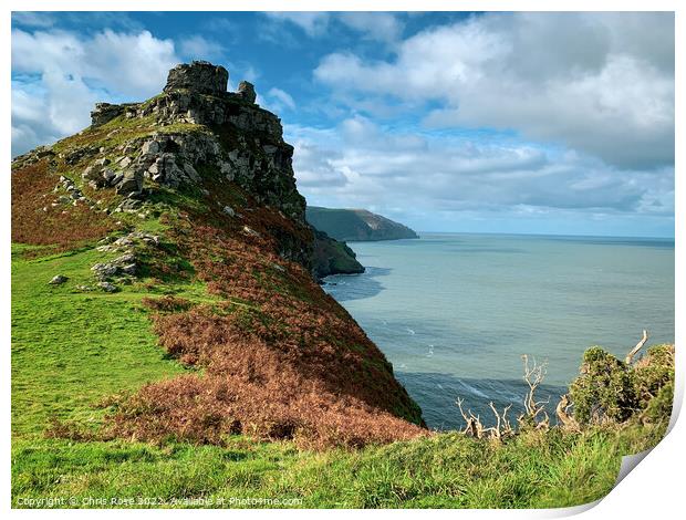 Valley of Rocks, North Devon. Print by Chris Rose