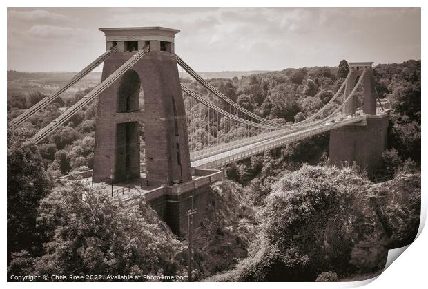 Clifton Suspension Bridge Print by Chris Rose