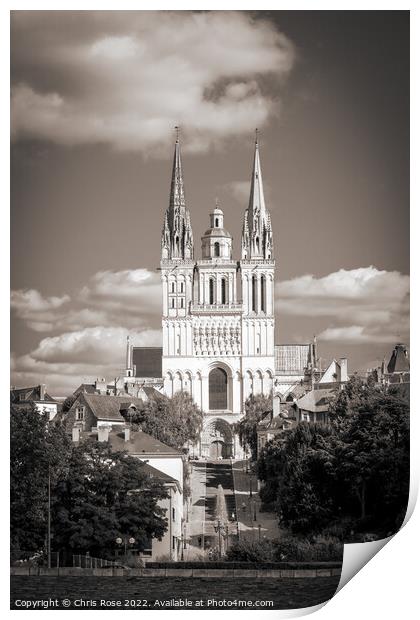 Angers cathedral Print by Chris Rose