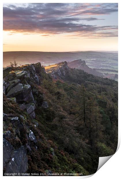 Majestic Sunrise Over The Roaches Print by Steven Nokes