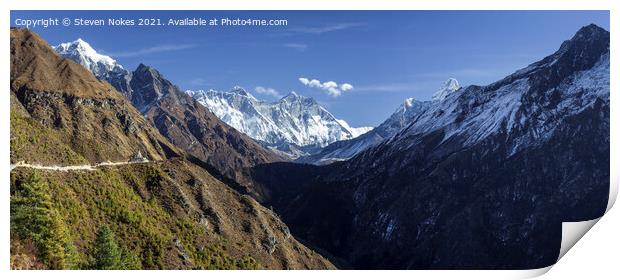 Majestic Himalayan Peaks Print by Steven Nokes