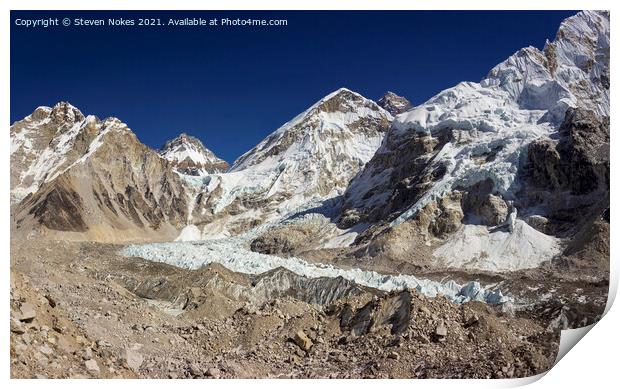 Majestic Mount Everest Witnessing the Greatness of Print by Steven Nokes