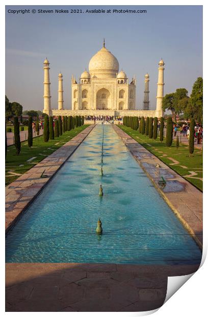 Majestic Taj Mahal at Sunset Print by Steven Nokes