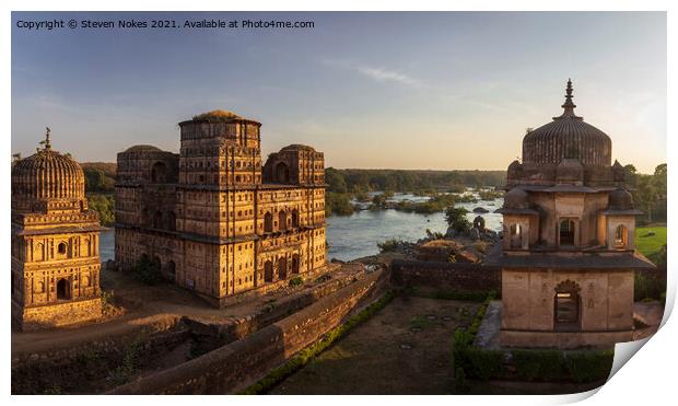 Golden Ruins of Orchha Print by Steven Nokes