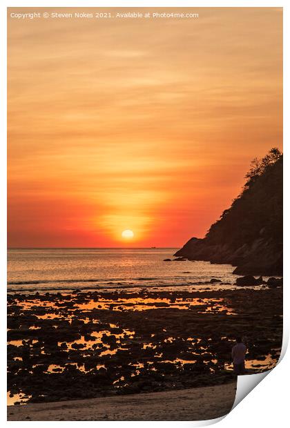 Serene Sunset in Tropical Paradise Print by Steven Nokes