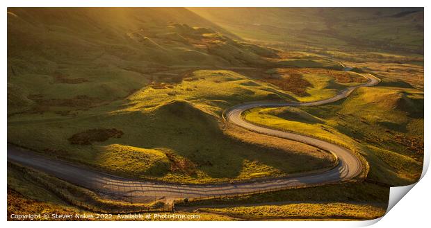 Golden Pathway to Edale Print by Steven Nokes