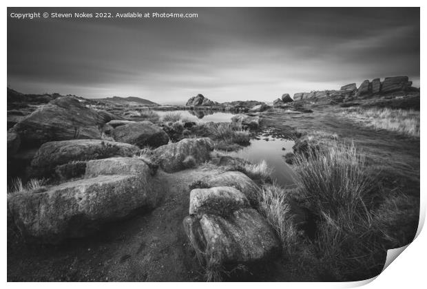 Tranquil Beauty at Doxey Pool Print by Steven Nokes