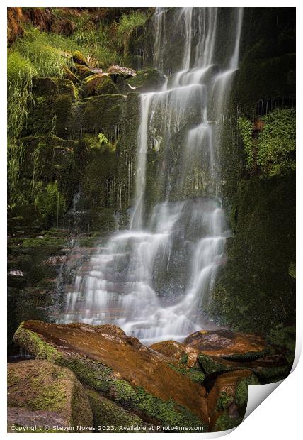 Majestic Kinder Scout Waterfall Print by Steven Nokes