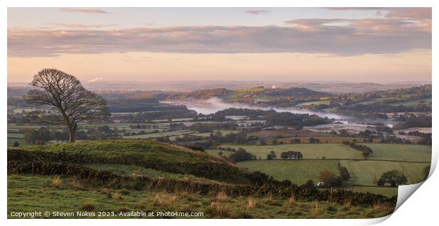 Tranquil Sunrise at The Roaches Print by Steven Nokes