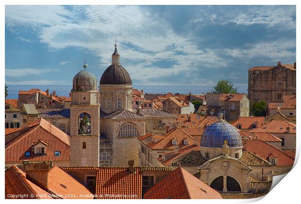 Dubrovnik Roofscape Print by Mark Rosher