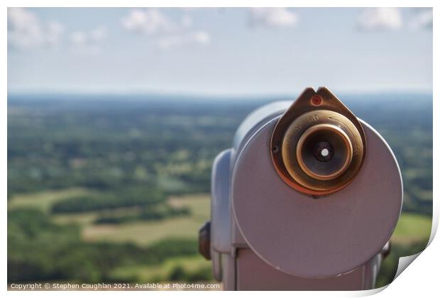 View from Leith Hill Tower Print by Stephen Coughlan