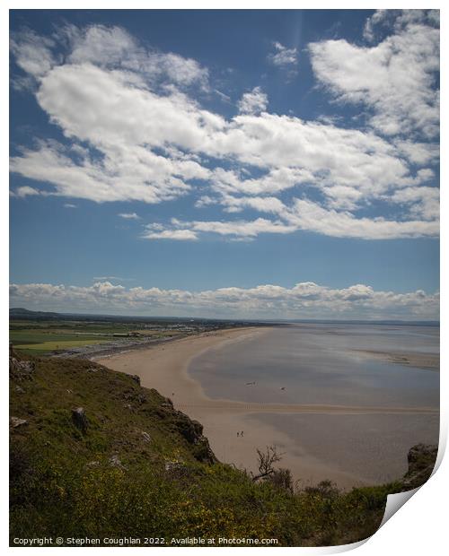 Brean Down view Print by Stephen Coughlan