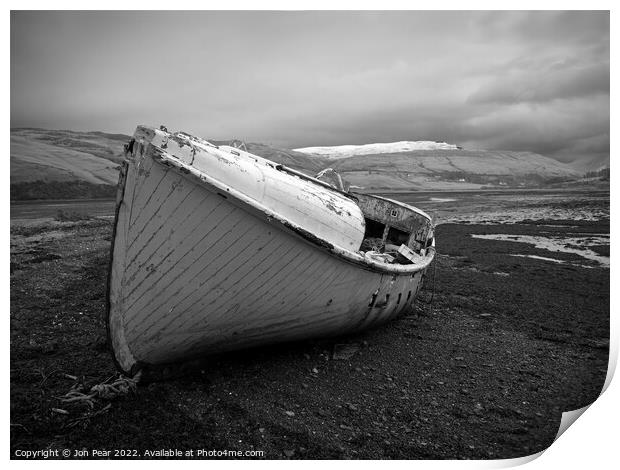  Abandoned Lifeboat Print by Jon Pear