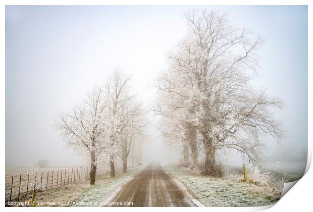 Frosted Trees Print by Jon Pear