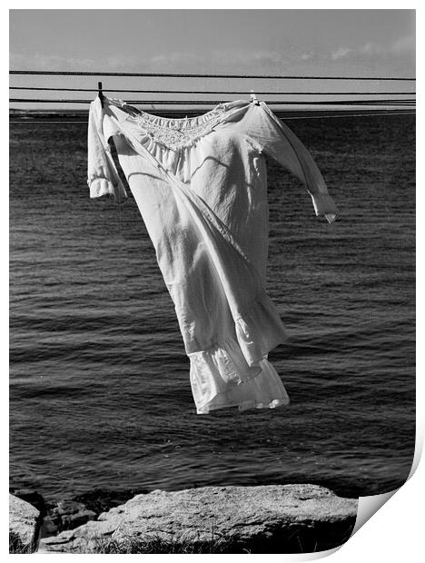 Nightdress in the Wind Print by Gerry Walden LRPS