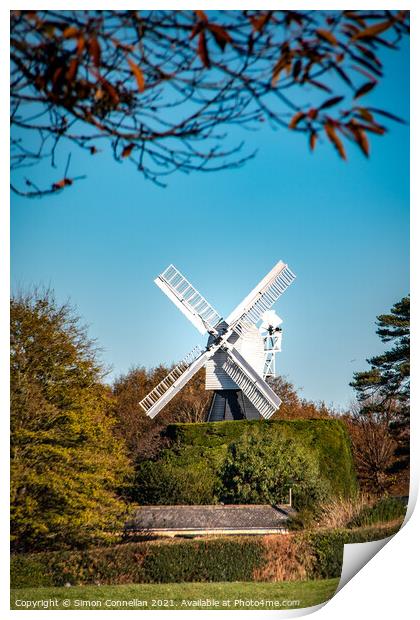 Wimbledon Common, Windmill Print by Simon Connellan