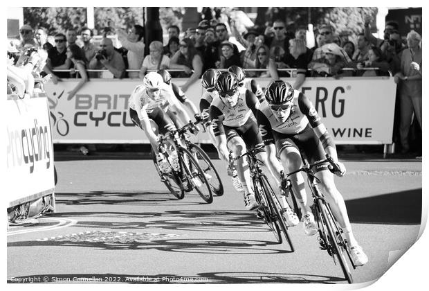 Tour of Britain Yellow, London Print by Simon Connellan