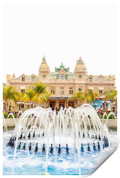 Casino square Monaco Print by Simon Connellan