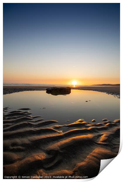 Nash Beach Sunset Print by Simon Connellan