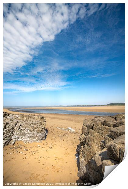 Ogmore River Wales Coastal Path Print by Simon Connellan