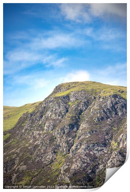 Mountain top over Buttermere Print by Simon Connellan