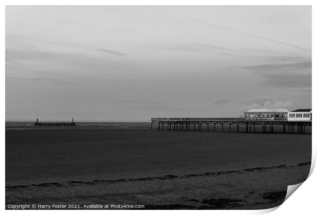 Lytham St. Annes pier Lancashire England Print by Harry  Foster 