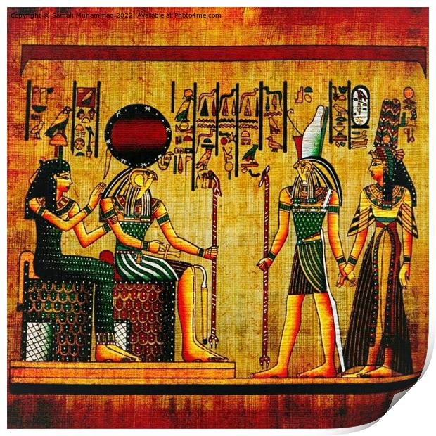 Old Egyptians 1 Print by Samah Muhammad