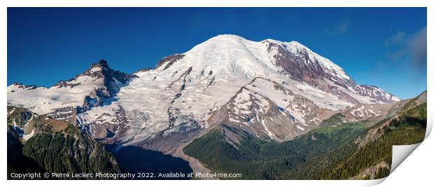 Scenic Panoramic View of Mount Rainier Print by Pierre Leclerc Photography