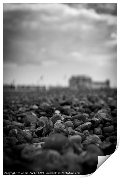 Worthing Pier | Pebbled Beach Print by Adam Cooke
