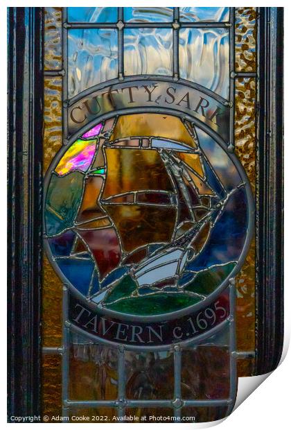 Cutty Sark Stained Glass Panel Print by Adam Cooke