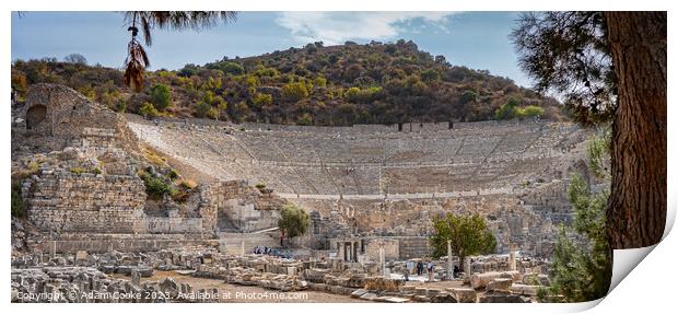 Ephesus Ancient Amphitheatre | Kushadasi | Turkey Print by Adam Cooke