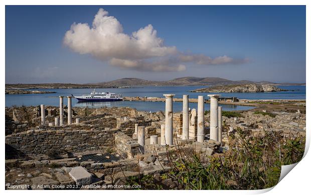 Delos | Mykonos | Greece Print by Adam Cooke