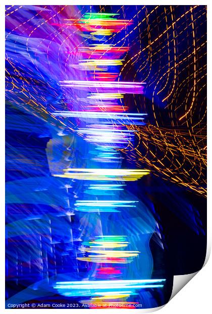 Abstract Lights | Bedgebury Forest Print by Adam Cooke