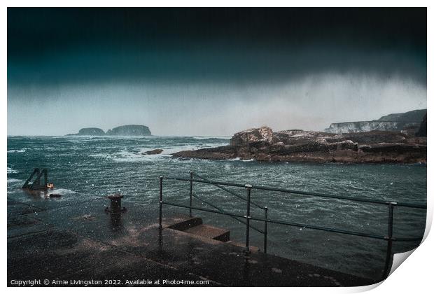 Ballintoy harbour Print by Arnie Livingston