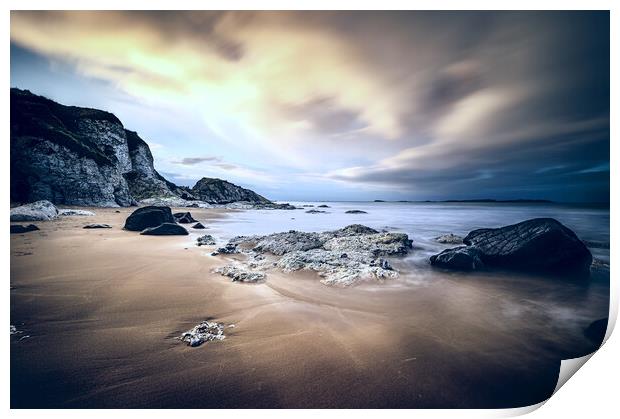 Rocky beach Print by Arnie Livingston