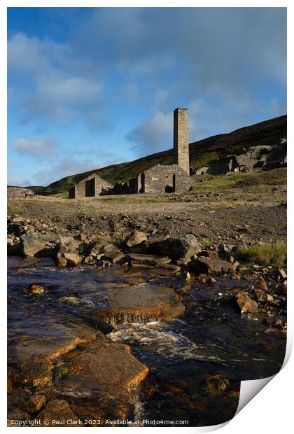 Old Gang Smelt Mill - Swaledale Print by Paul Clark