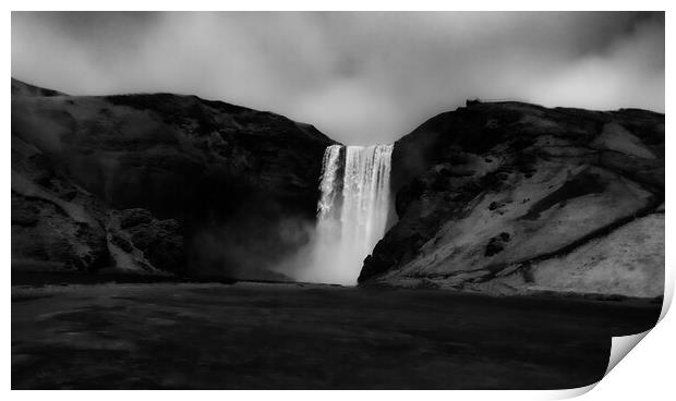 Skogafoss Waterfall Iceland Print by Tim Latham
