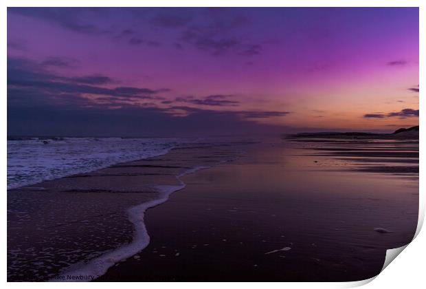 Late Evening at Druridge Bay Print by Bear Newbury