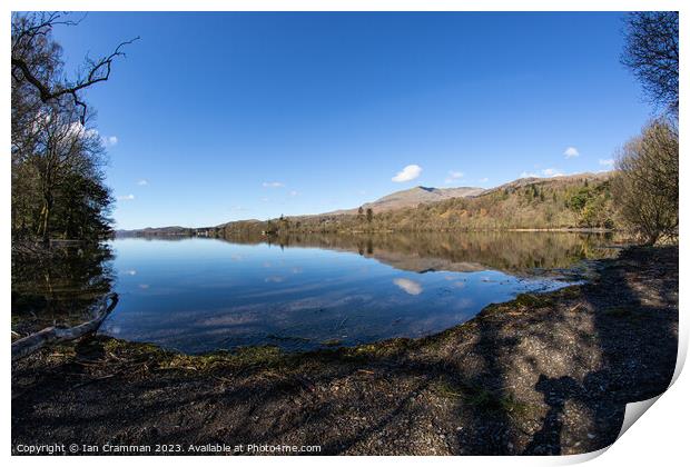 Reflections on Coniston Print by Ian Cramman