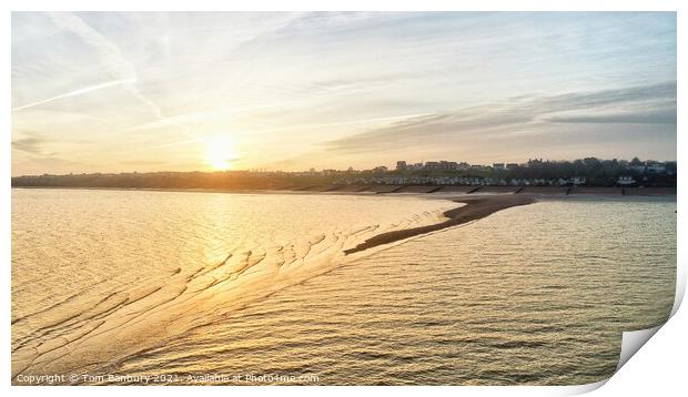 Whitstable Street Sunrise Print by Evolution Drone