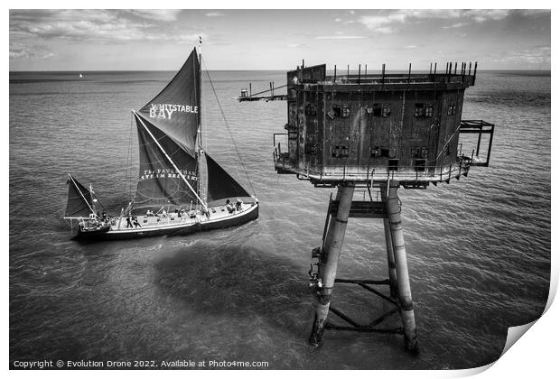 SB Greta at Red Sands 1 Print by Evolution Drone