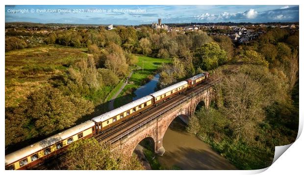 British Pullman crosses the Great Stour Print by Evolution Drone