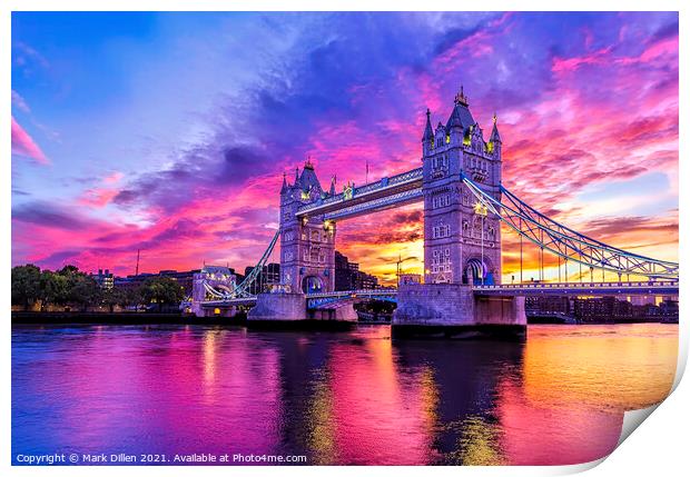 Tower Bridge Sunrise London  Print by Mark Dillen