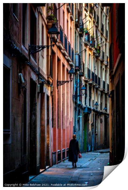 Barcelona Street Life. Print by Mike Belshaw