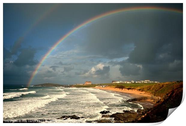 Fistral Rainbow Print by Roy Curtis
