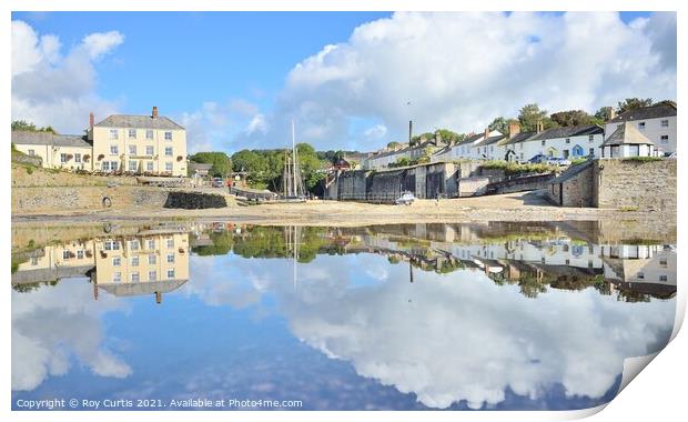 Charlestown Harbour Reflections Print by Roy Curtis