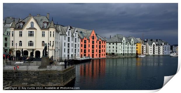 Colours of Alesund Print by Roy Curtis
