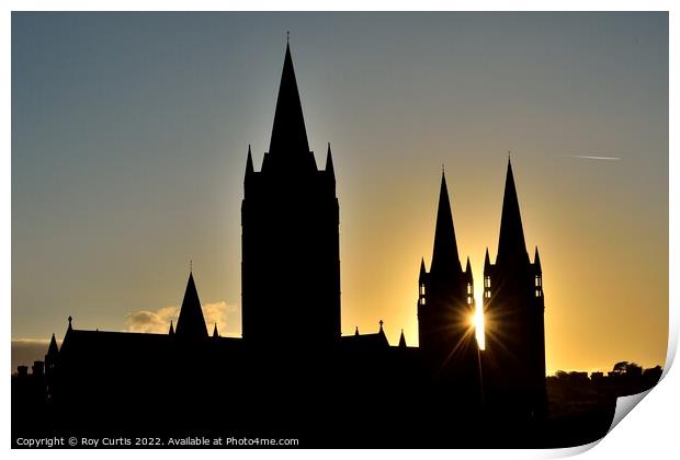 Twixt Spires Sunset. Print by Roy Curtis