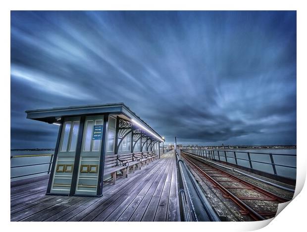 Pier Bench at Southend On Sea Print by johnny weaver